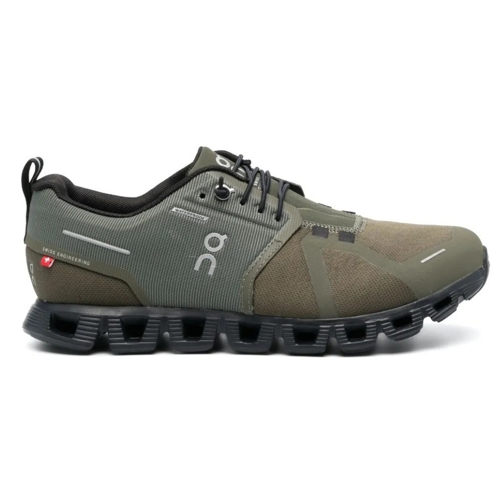 On Running Cloud 5 Waterproof Mens 11 Olive Black Sneakers 59.98840